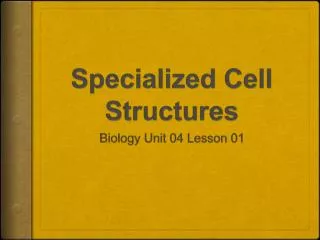 specialized cell structures