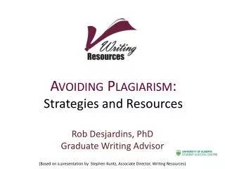 Rob Desjardins, PhD Graduate Writing Advisor