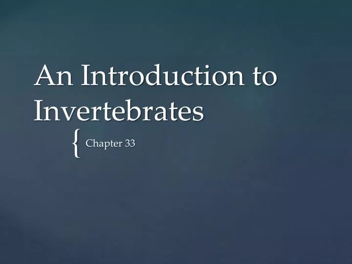 an introduction to invertebrates