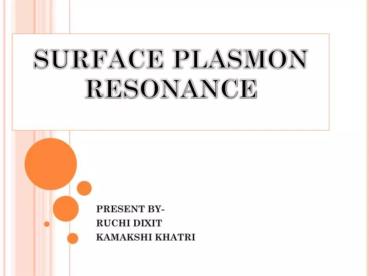 surface plasmon resonance