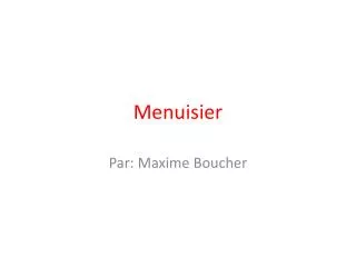 menuisier