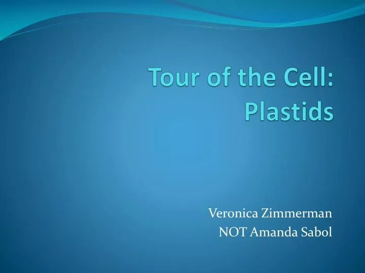 tour of the cell plastids