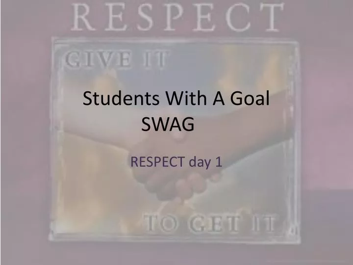 students with a goal swag