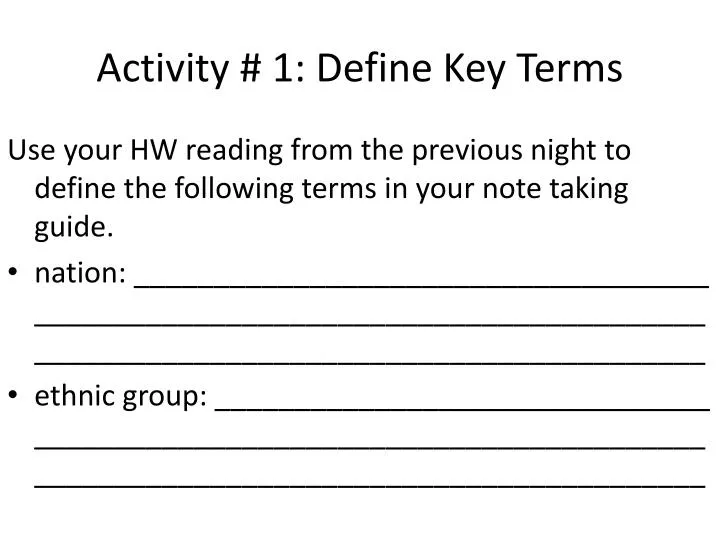 activity 1 define key terms