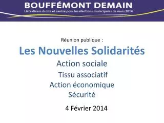 r union publique les nouvelles solidarit s action sociale tissu associatif action conomique s curit