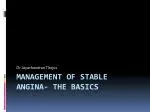 MANAGEMENT OF Stable angina- The basics - slide 1