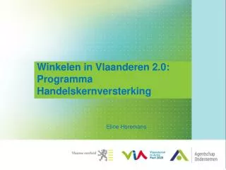 winkelen in vlaanderen 2 0 programma handelskernversterking