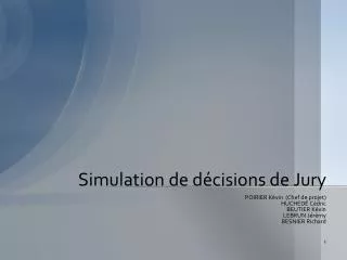simulation de d cisions de jury