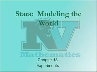 Stats: Modeling the World