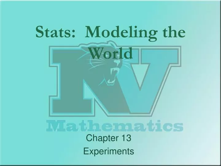 stats modeling the world