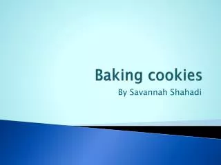 baking cookies