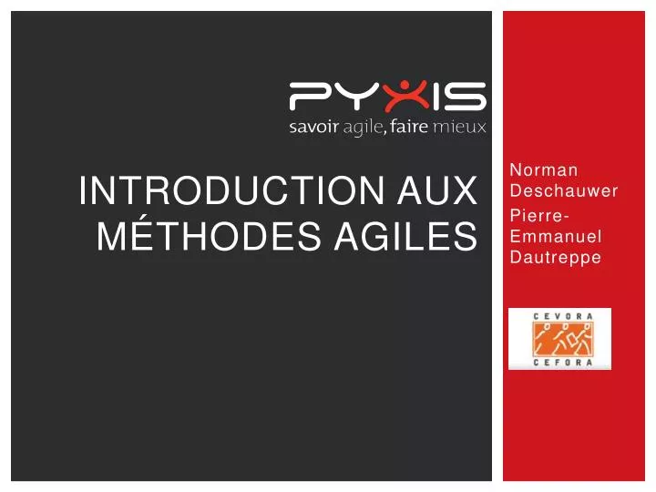 introduction aux m thodes agiles