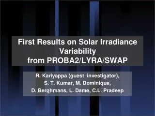 First Results on Solar Irradiance Variability from PROBA2/LYRA/SWAP