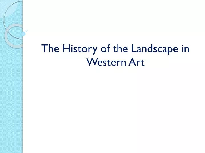 the history of the landscape in western art