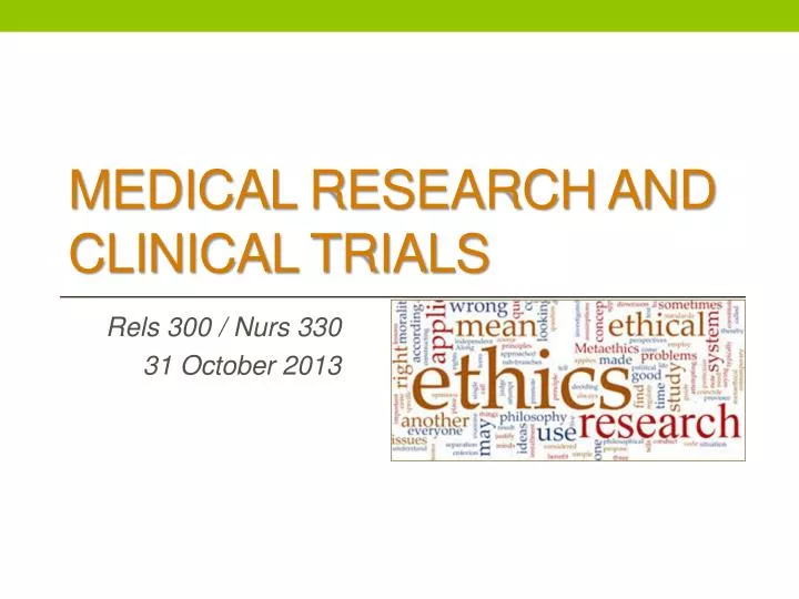 medical research and clinical trials