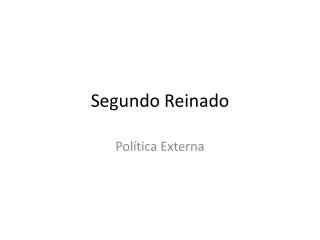 segundo reinado