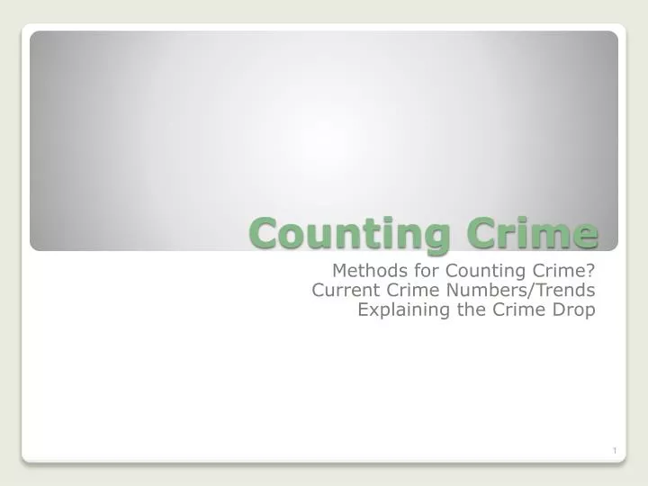 counting crime