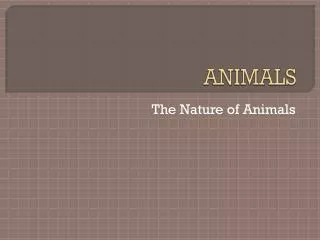 ANIMALS