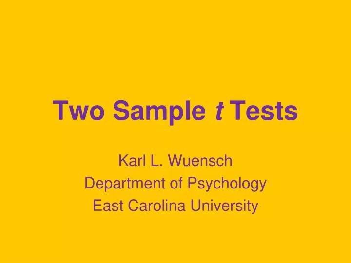 two sample t tests