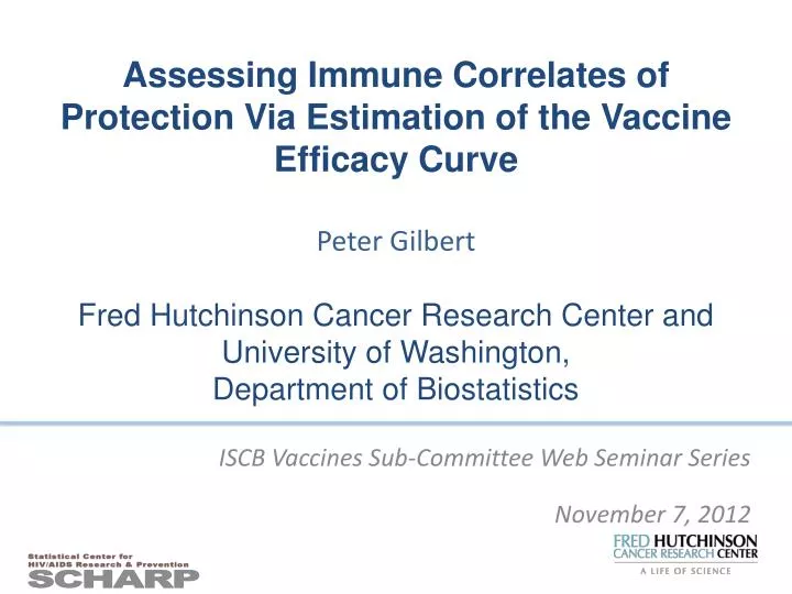 iscb vaccines sub committee web seminar series november 7 2012
