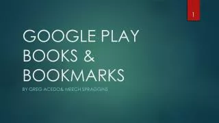 GOOGLE PLAY BOOKS &amp; BOOKMARKS