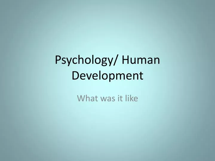 psychology human development