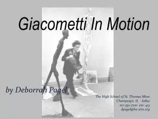 Giacometti In Motion