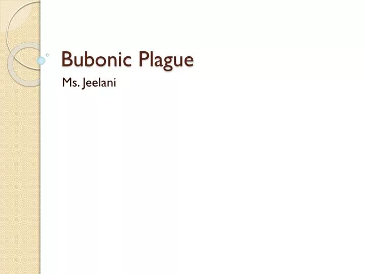 bubonic plague