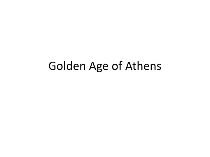 golden age of athens