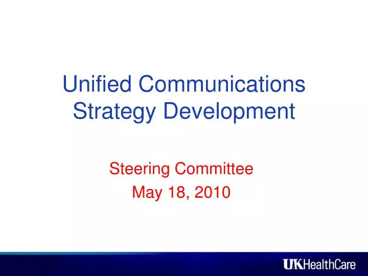 unified communications strategy development
