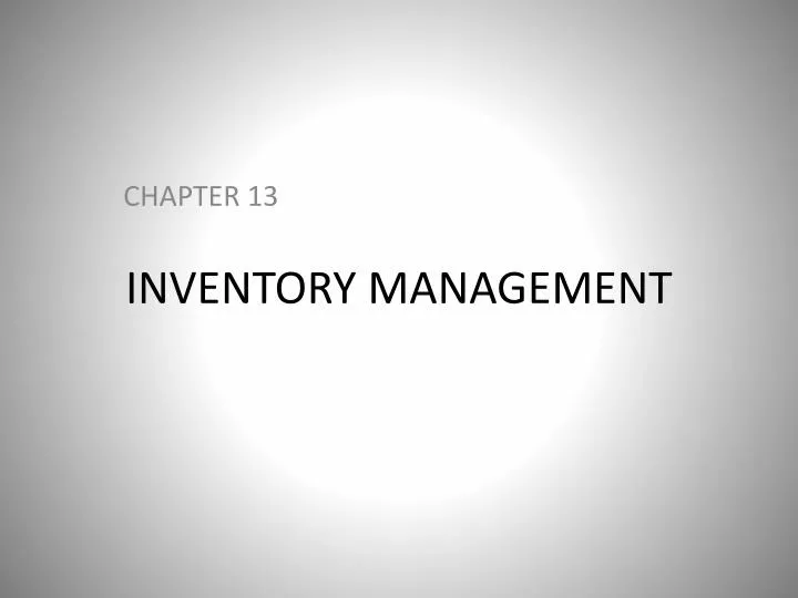 inventory management