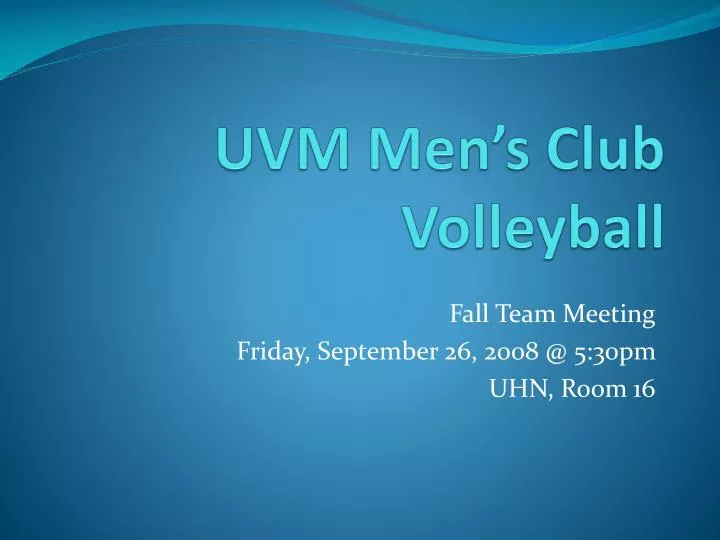 uvm men s club volleyball