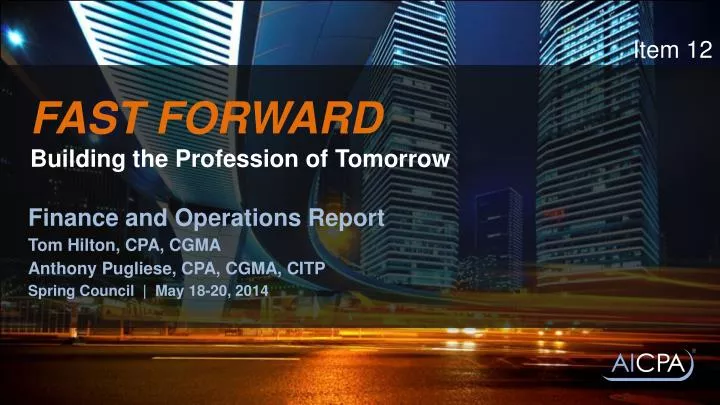 fast forward building the profession of tomorrow