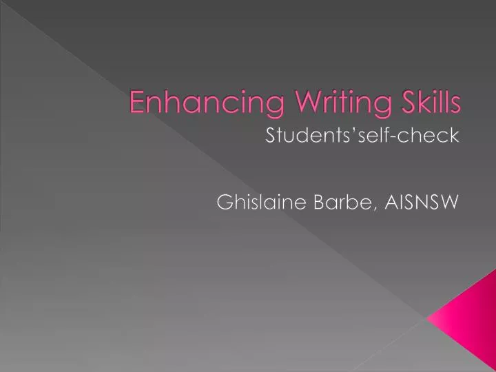 enhancing writing skills