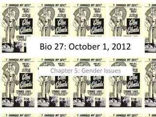 Bio 27: October 1 , 2012