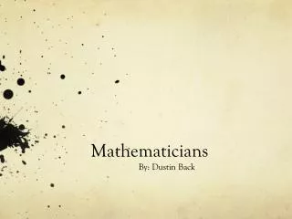 Mathematicians