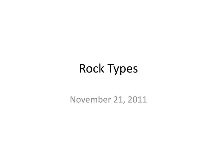 rock types