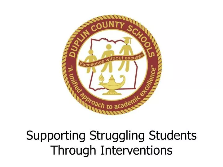 supporting struggling students through interventions
