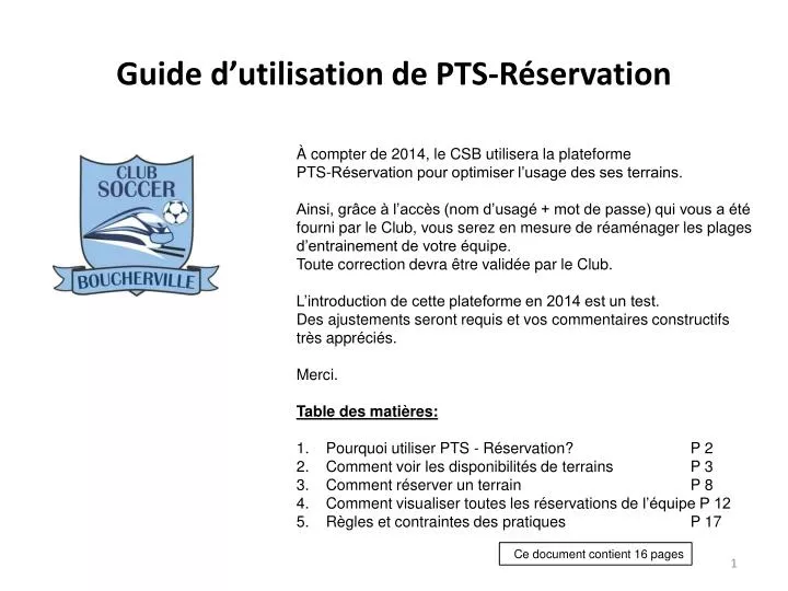 guide d utilisation de pts r servation