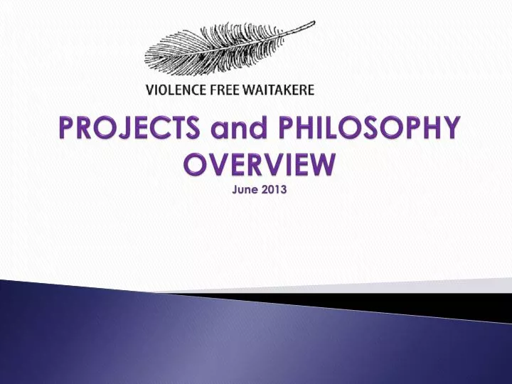 projects and philosophy overview june 2013