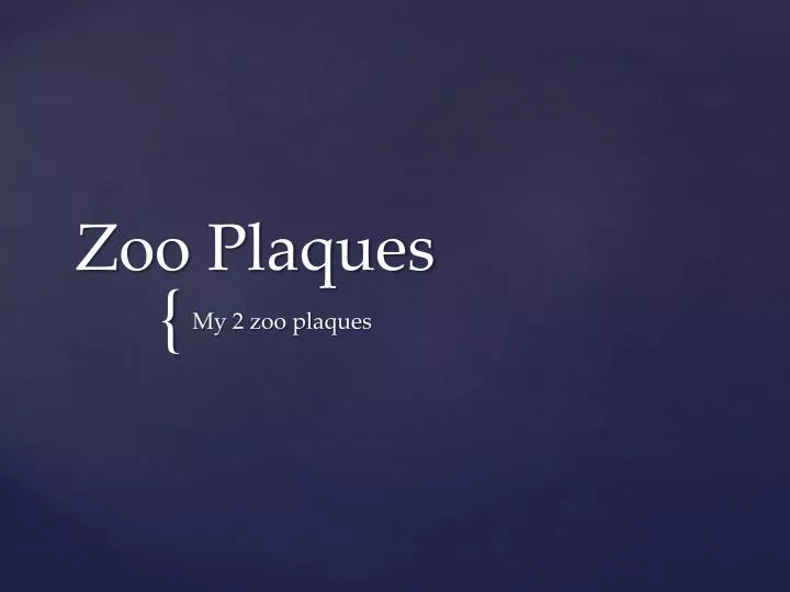 zoo plaques