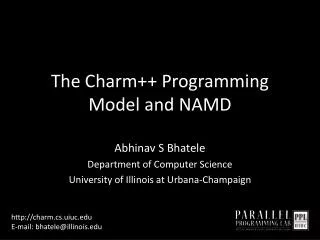 The Charm++ Programming Model and NAMD
