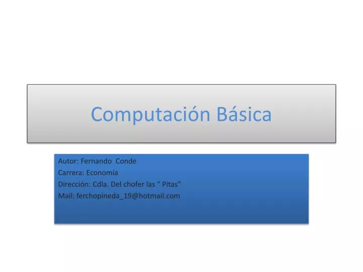 computaci n b sica