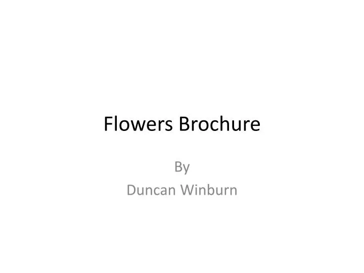 flowers brochure