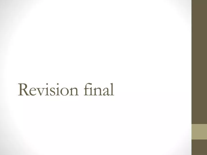 revision final