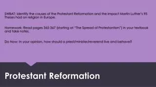 protestant reformation