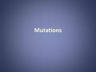 Mutations