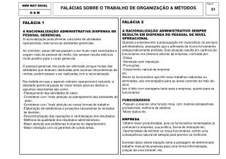 FALÁCIA 1 A RACIONALIZAÇÃO ADMINISTRATIVA DISPENSA DE PESSOAL GERENCIAL