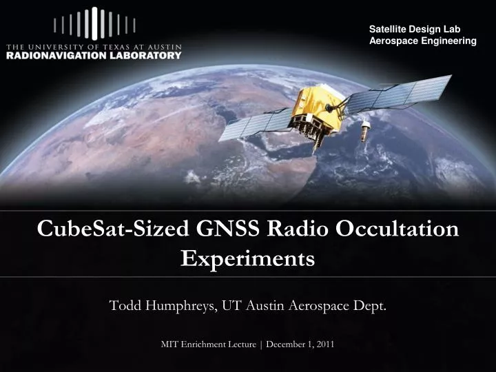 cubesat sized gnss radio occultation experiments