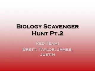 Biology Scavenger Hunt Pt.2